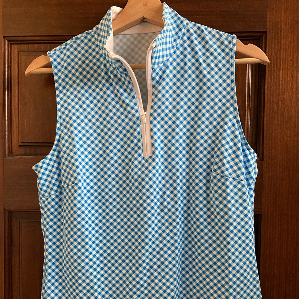 J. McLaughlin sleeves polo gingham